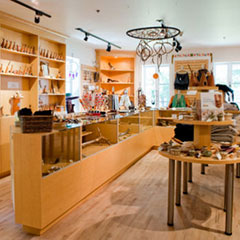 Colour photograph of an arts and crafts giftshop.
